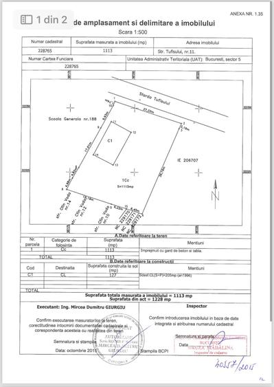Teren  de vanzare Sector 5,  1228mp - 1