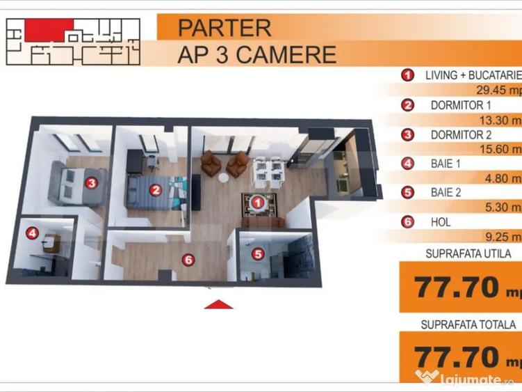 Comision 0%! Apartament 3 camere, EXCLUSIV in Blitz, zona Im - 1