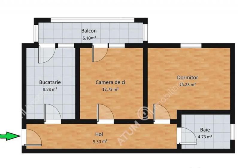 Apartament modern de inchiriat cu 2 camere decomandate zona - 2