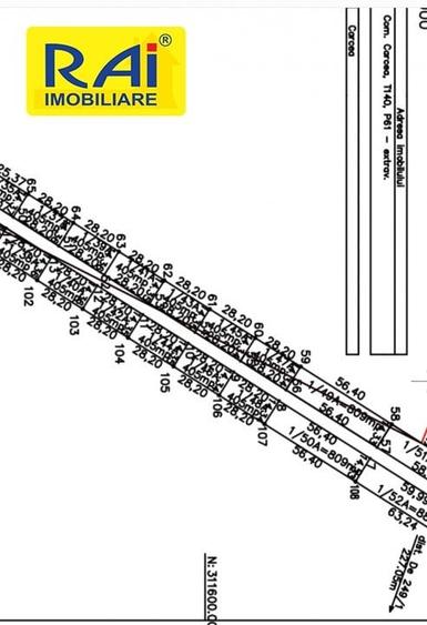 Terenuri cu deschidere 20m la Centura in suprafata  de 5950 mp si 6481 mp - 12