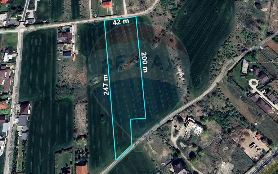 Teren intravilan, 9195 mp, dubla deschidere,Vladiceasca/Snagov - 1