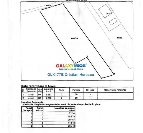 Teren constructii Buftea 2307 MP deschidere 27 ml - 1