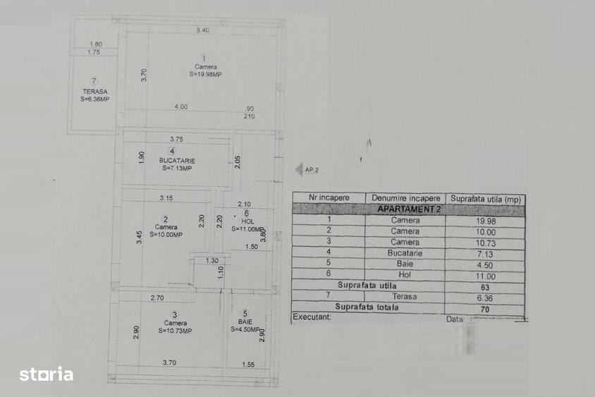 Apartament cu 3 camere în Sânpetru