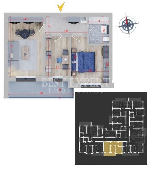 Apartament cu 2 camere în Theodor Pallady — fotografia 1