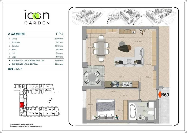 Apartament 2 camere - 6% reducere doar în decembrie - 10