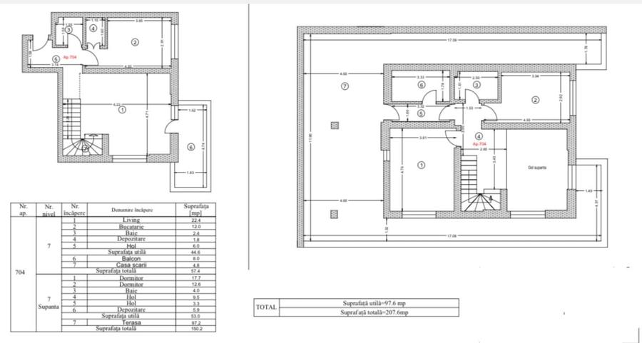 Apartament 3 camere de tip DUPLEX/terasa proprie 97  mp/7 minute Metrou Berceni - 21