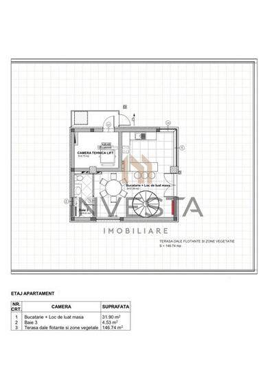Penthouse modern de 150 mp utili! + 2 Terase de 200 mp! - 11