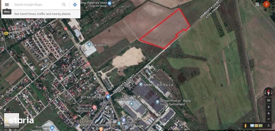 Teren de vanzare 38.500 mp, acces la centura Buftea - 2