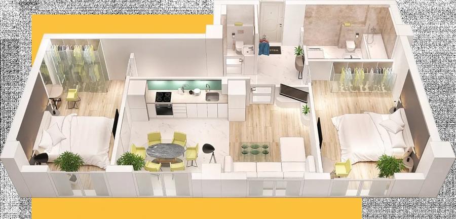 TVA 21% INCLUS *Apartament 3 camere PREMIUM* - 71,45 mp utili - 9