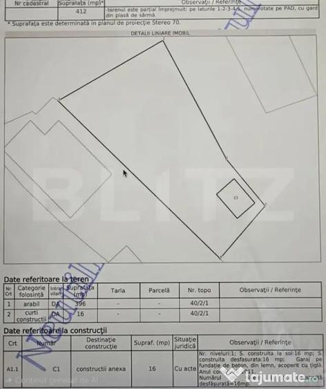 Teren (gradina) 420 mp cu garaj construit, Ocolis - 1