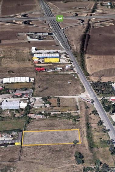 Autostrada A4 - Vaporas teren intravilan 5000 mp deschidere 50 m - 5