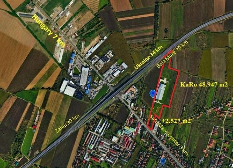Teren Construcții intravilan de 51474 mp, în Nord-Vest