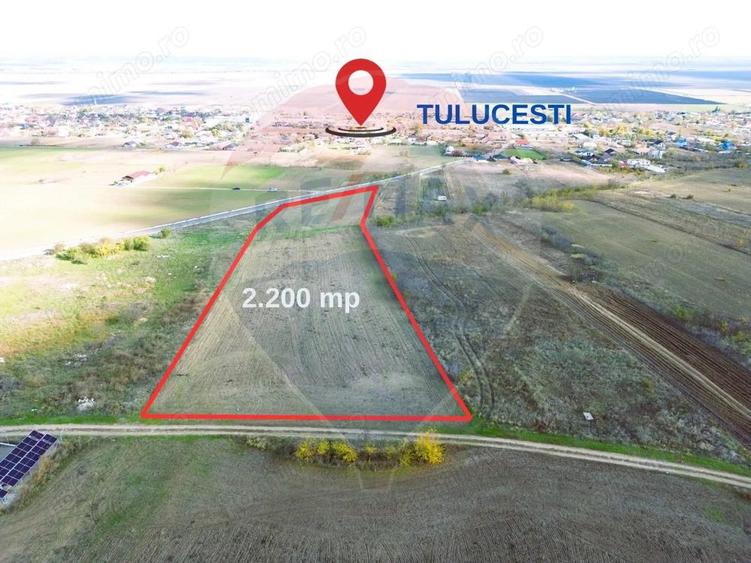 Teren de Vanzare Tulucesti. Potential Logistic, Rezidential 2.200mp - 1
