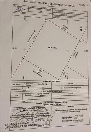 Comuna Berceni-Mamina, teren intravilan - 1