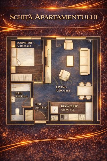 Apartament Semifinisat - SU 42,7MP I Parcare I 1.600€/mp - Teilor - 2