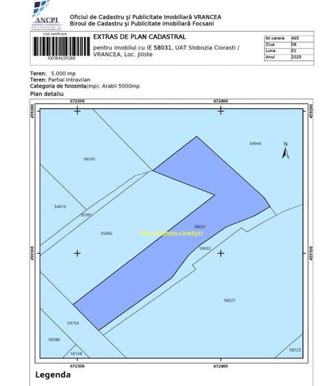Vand teren 5000 mp partial intravilan Slobozia Ciorasti, Autostrada A7 - 2