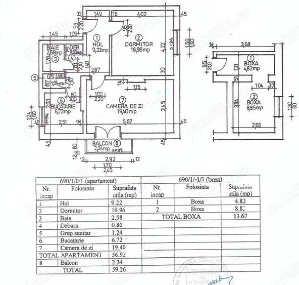 Ap 2 camere 60m2 + boxa 13m2, decomandat Ia?i Copou, str. Macazului 10 - 3
