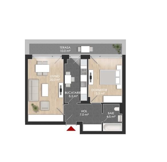 Sector 1 Apartament Nou 2 camere-64 mp util-reper Mall Colosseum - 1