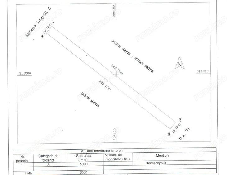 Teren Extravilan In Rate Primaverii Com. Berceni | 5000mp | #EG56E - 2
