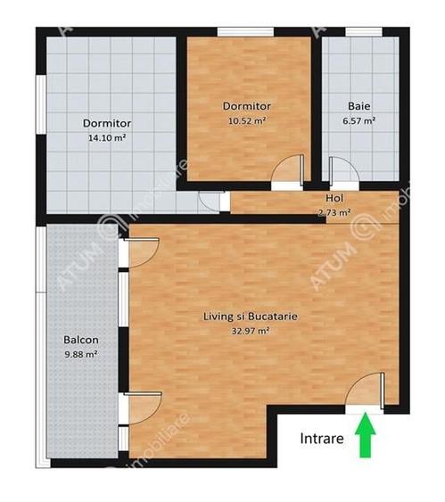 Comision 0! Apartament 3 camere balcon si parcare Piata Cluj Sibiu - 8