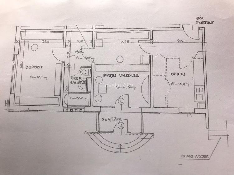 Spatiu comercial, pretabil birouri, farmacie, suprafata 49,51 mp, Centrul Civic!