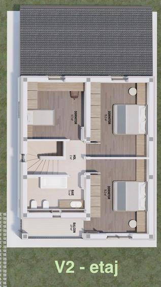 VIND CASA ELEGANTA in EDEN FOREST cu 4-5 camere 2-3 bai P+1+pod incalzire pardos - 4