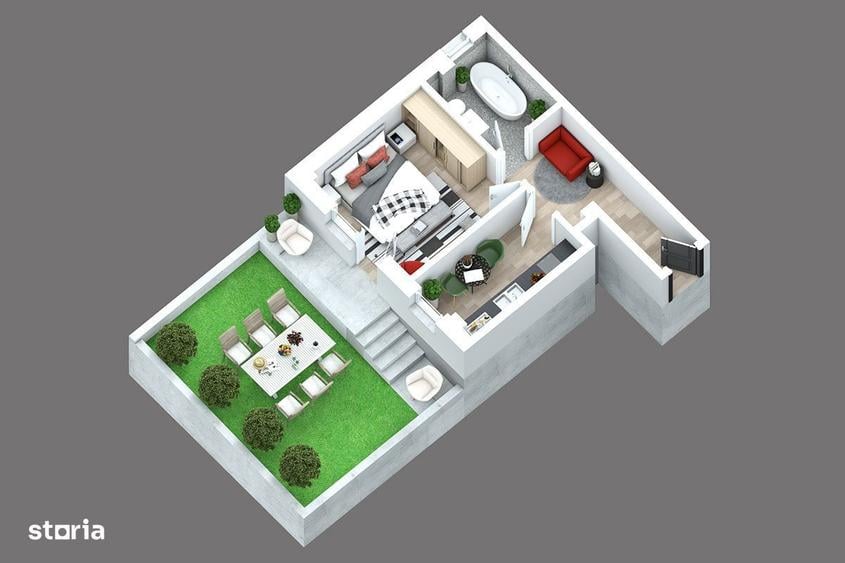 Capat CUG Apartament 1 camera 34m curte 25m - 6