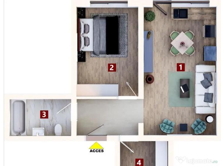 Apartament 2 camere, dressing generos, et.3/4, Subcetate City 2. - 7