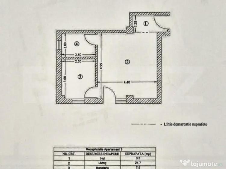 Apartament 1 camera, 37 mp + curte proprie 83 mp, zona Gala - 1