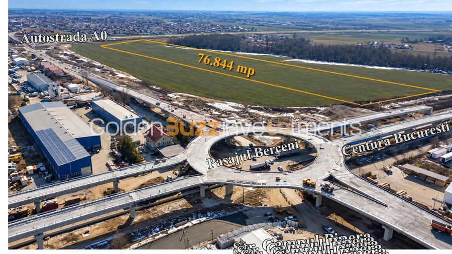 Teren Construcții intravilan de 76844 mp, în Centura Sud