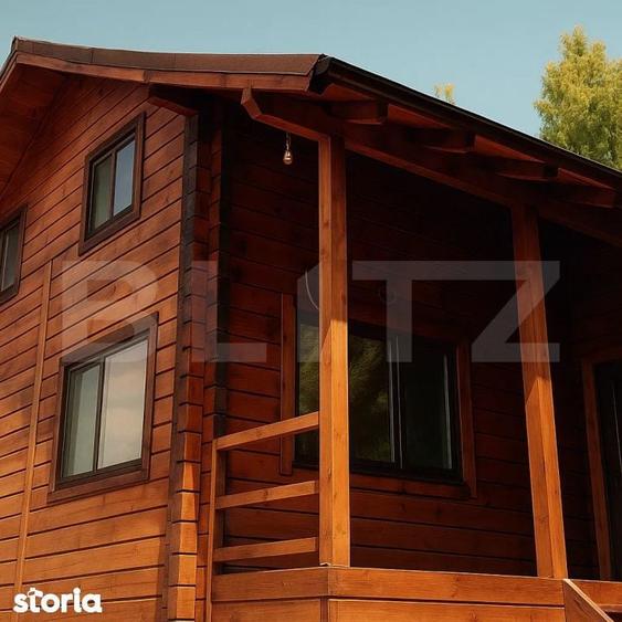 Cabana din lemn masiv, 100 mp utili, teren 3000 mp, Somesu Rece - 5
