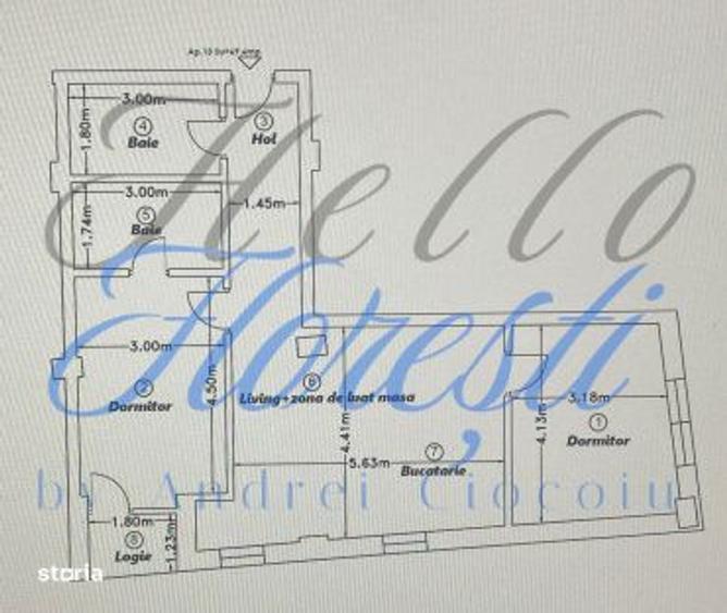 Apartament 3 camere, 69,56mp | Zona Calea Baciului | Cluj | - 3