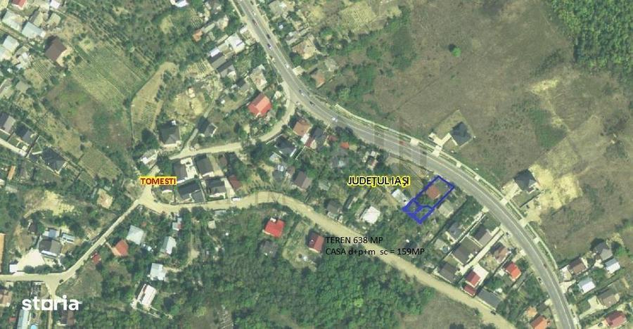 Tomesti str Principala Vila D+P+M SD=159mp la rosu Teren 638mp - 2