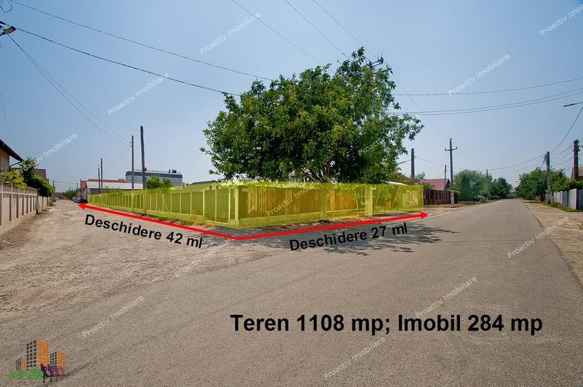 Imobil P+1E, 284mp, teren 1108 mp, deschidere mare pe 2 strazi, pozitie Centrala - 1