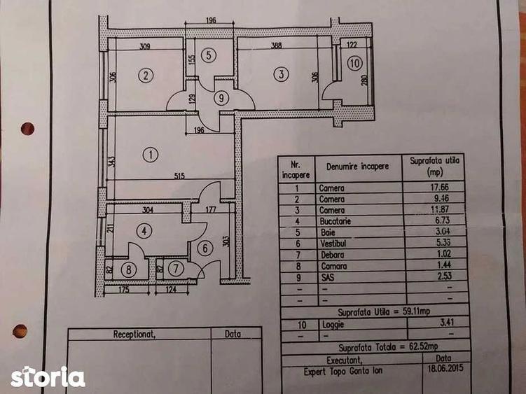 Apartament 3 camere 62mp Spinis Gazarului - 6