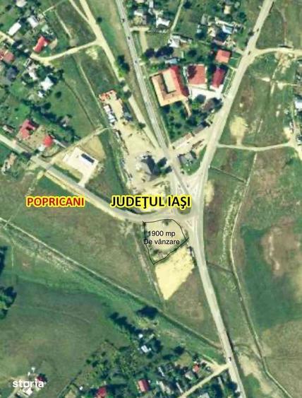 Teren de 1900 mp, în Popricani
