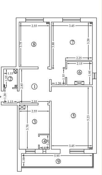 Apartament cu 3 camere decomandat în Dacia