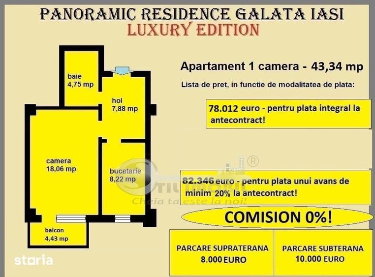 Garsonieră decomandată în Galata