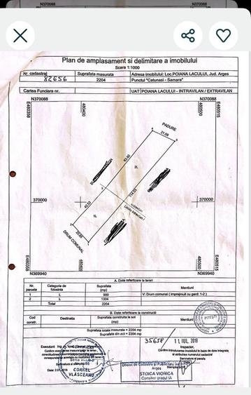 Teren Construcții intravilan de 2200 mp, în Poiana Lacului