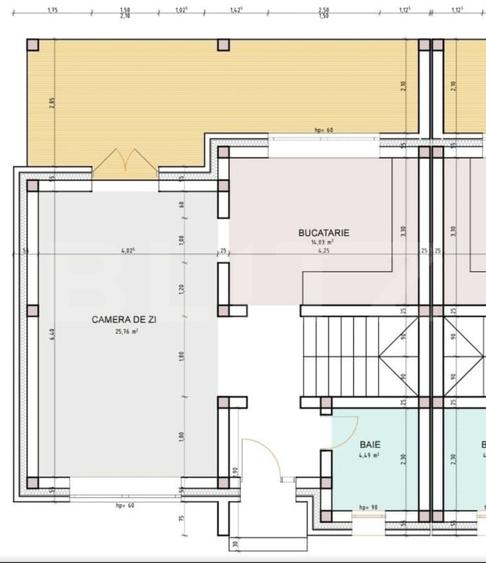 Duplex cu 4 camere cu Canalizare în Calea Voinicenilor