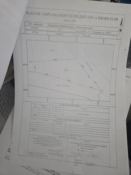 Teren de 973 mp, în Ambud