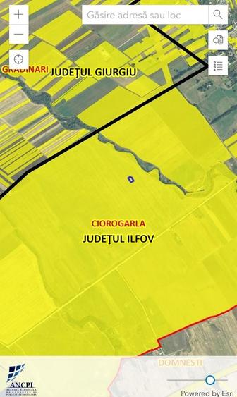 Proprietar - Teren 813 mp utili + Cota Drum 173 mp - Darvari, Ciorogarla - Deschidere 28,69 m - Langa A0 - 39.900 Euro neg. - 1