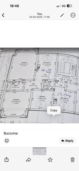 Apartament cu 2 camere semidecomandat în Bucovina
