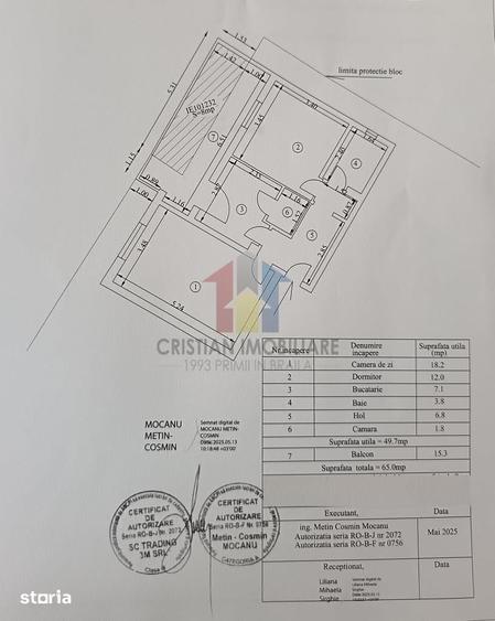 Apartament cu 2 camere decomandat în Călărași