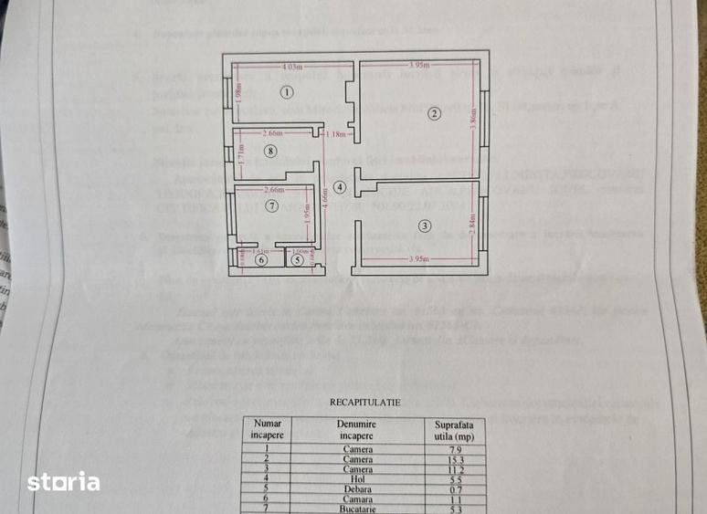 Apartament cu 3 camere în Miroslava