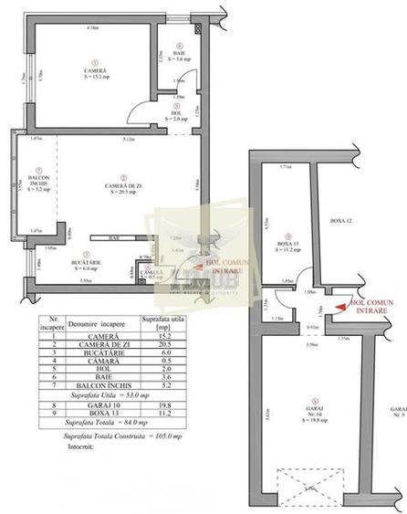 Apartament cu 2 camere semidecomandat, mobilat în Ștrand