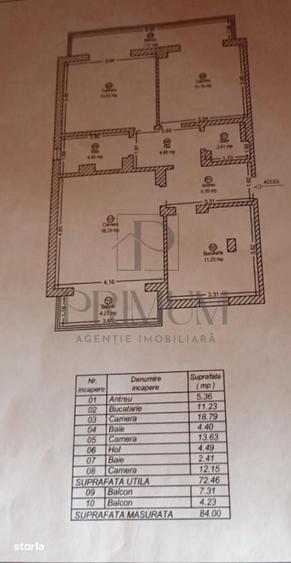 Apartament cu 3 camere decomandat în Bucovina