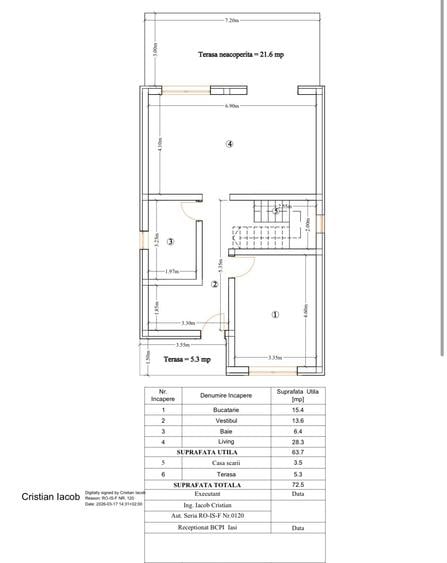 Casă individuală cu 4 camere cu Teren 435 Mp în Miroslava