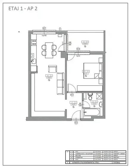 Apartament cu 2 camere decomandat în P-ța Unirii