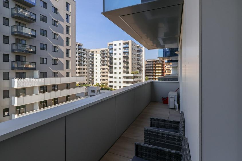 Apartament cu 2 camere semidecomandat, mobilat în Pipera